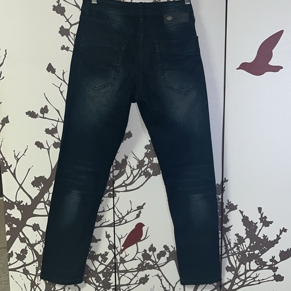 DICKIES Men’s Size 31 Black Skinny Jeans with Faded Dusted White Design NWOT $ - Picture 3 of 16